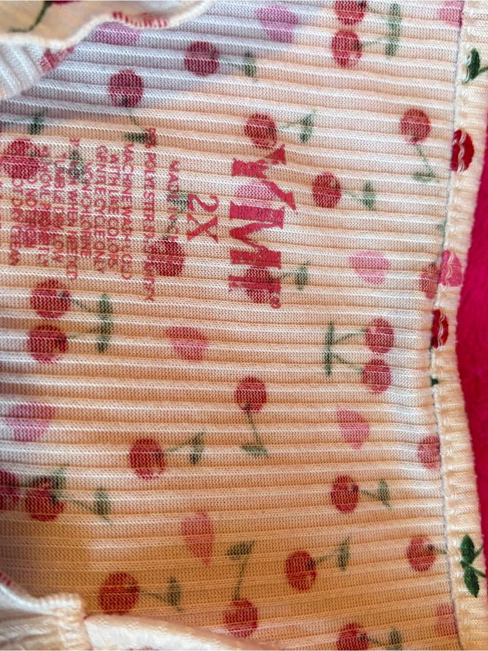 Cream Cherry-Print Cami and Shorts Set - Picture 3 of 6